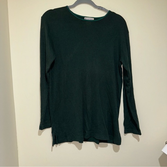 Women’s Vintage Fair Set Brand Dark Green Basic Casual Long Sleeve Shirt Size: M - Picture 3 of 15